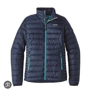 Patagonia Down Sweater Navy/Teal.  GUC